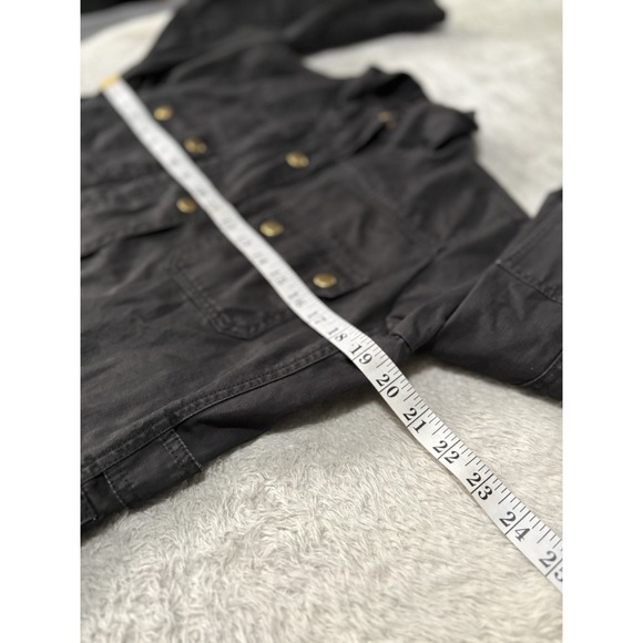 J. Crew Boyfriend Field Jacket Relaxed Fit Womens Dark Brown‎ Gray Canvas - Picture 3 of 8